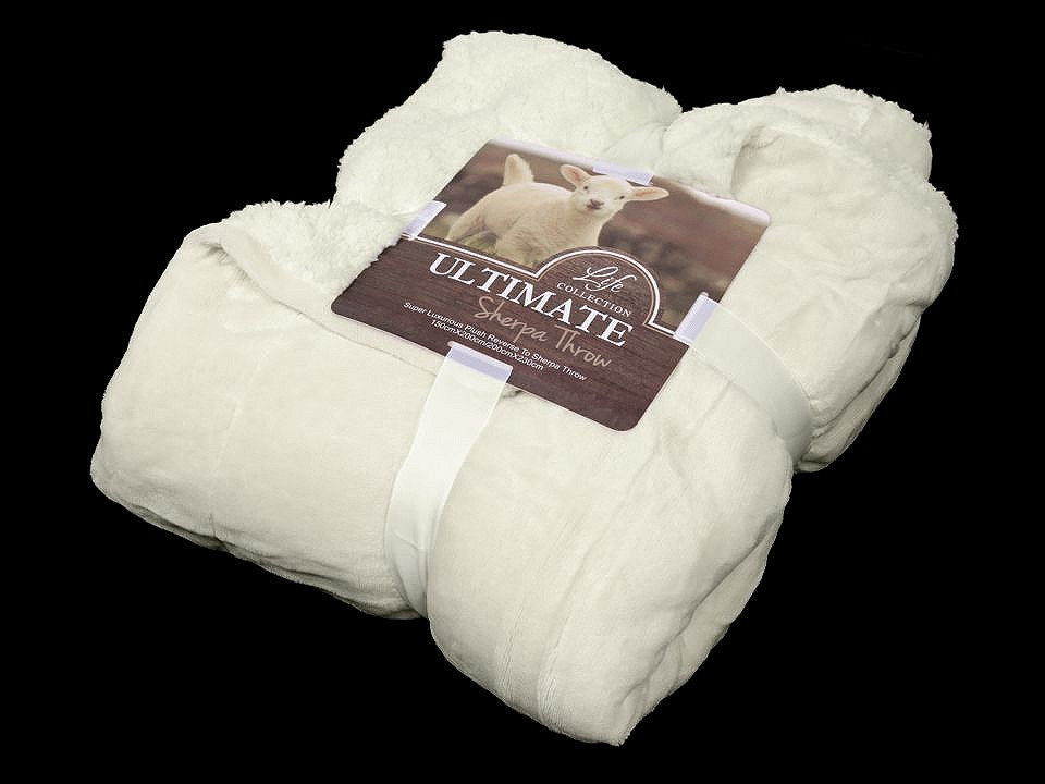 Pătură cu blană sintetică, 150x200 cm - Bordo (1 Bucată)