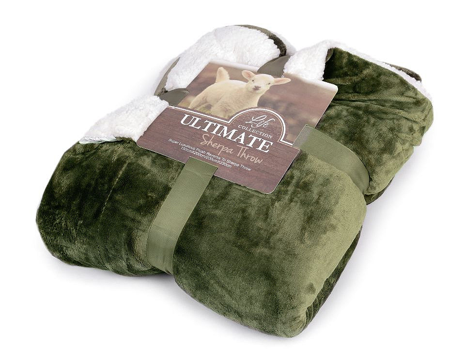 Pătură cu blană sintetică, 150x200 cm - Bordo (1 Bucată)