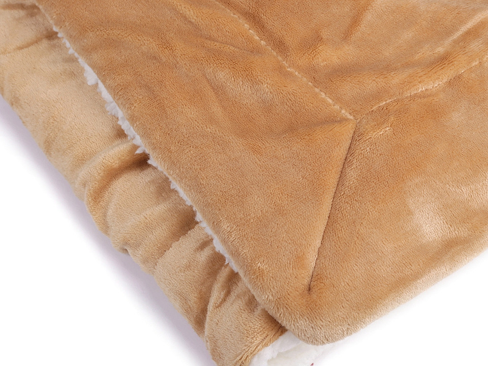 Pătură cu blană sintetică, 150x200 cm - Bordo (1 Bucată)