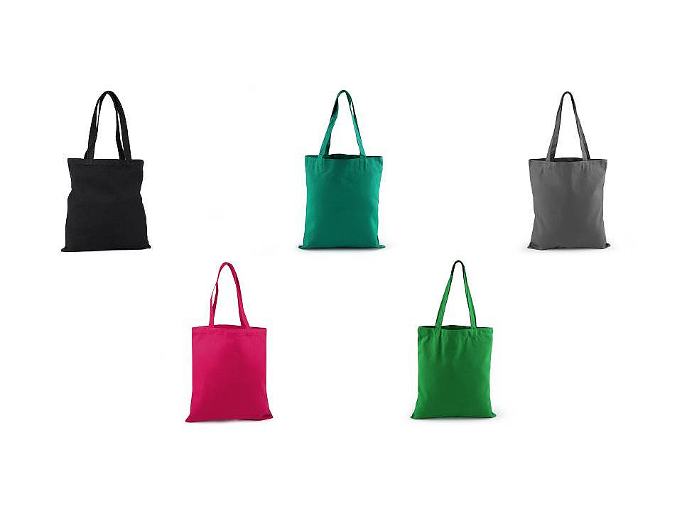 Sacoșă din pânză de bumbac decorabilă, 35x39 cm - Verde (10 Bucăți)