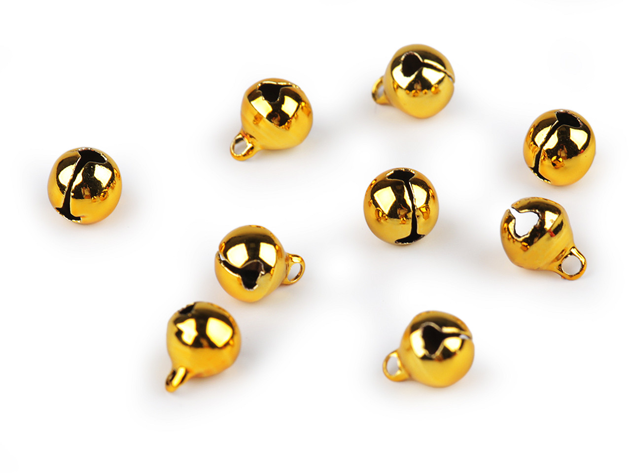 Clopoței / zurgălăi metalici, ø8 mm - Argintiu (20 Bucăți)