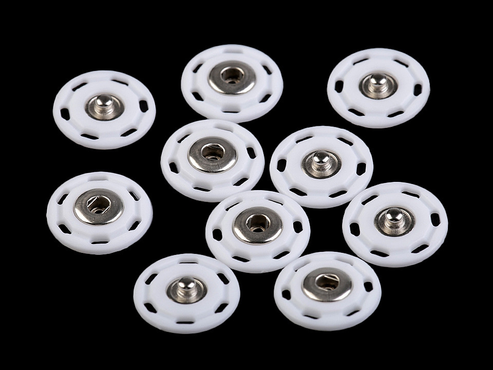 Capse de cusut, ø25 mm - Negru (50 Perechi)