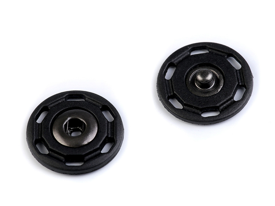 Capse de cusut, ø25 mm - Negru (50 Perechi)