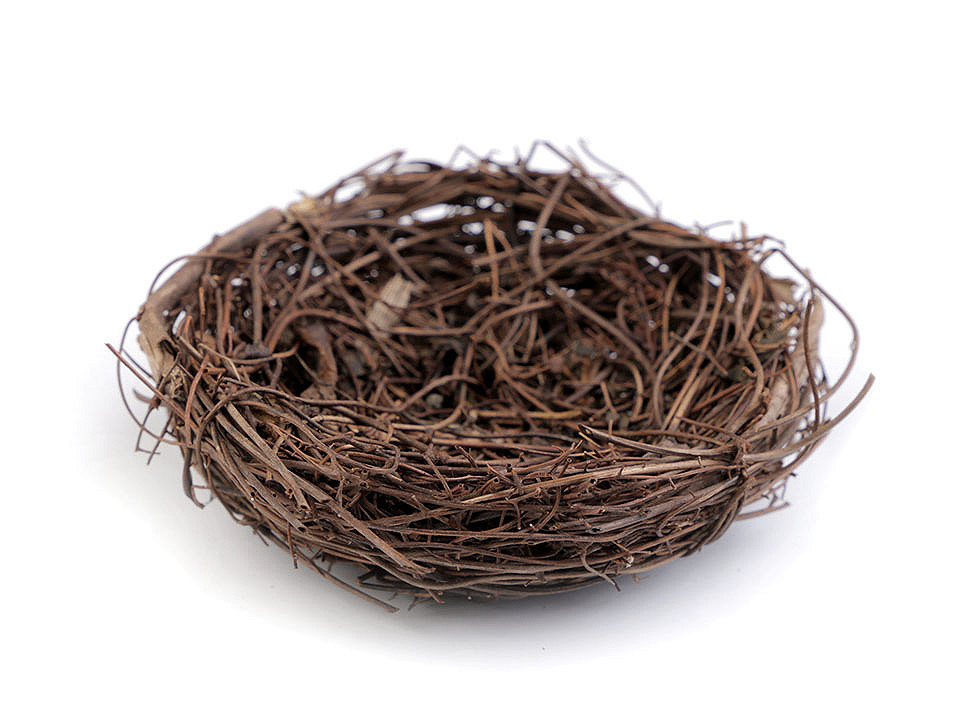Cuib pasăre decorativ, ø8 cm - Maro (2 Bucăți) Cuib pasăre decorativ, ø8 cm - Maro (2 Bucăți)
