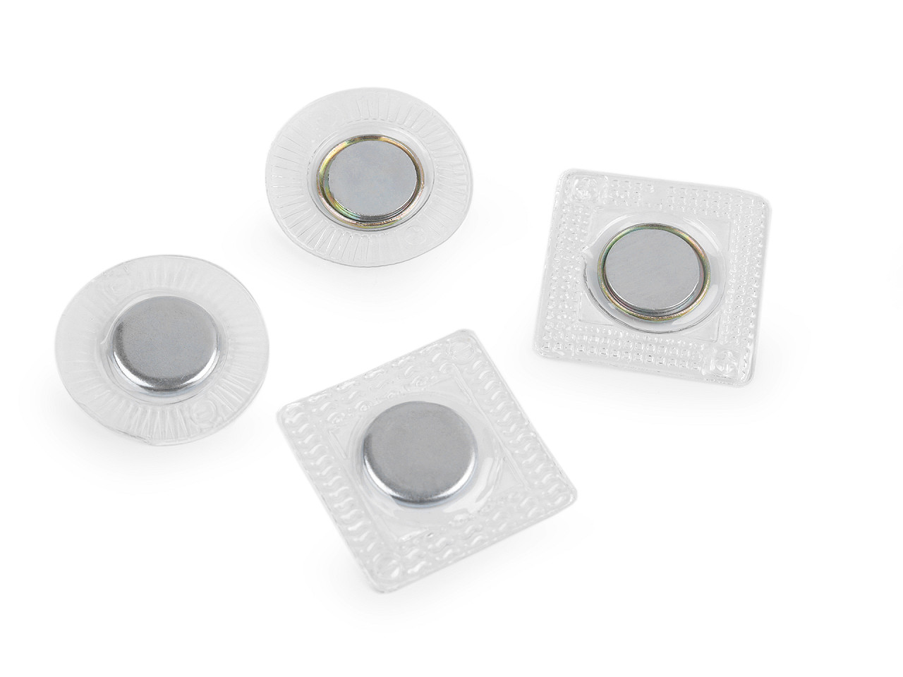 Închizatori / capse magnetice ascunse, ø15 mm - Transparent (1 Pereche)