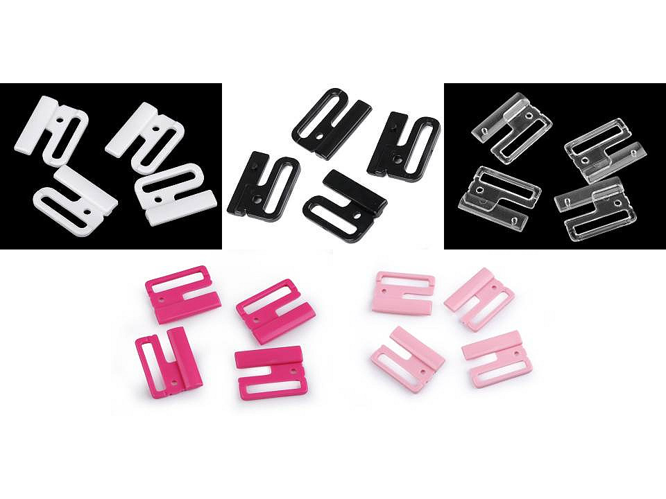 Închizătoare sutien, lățime 25 mm - Gri verzui deschis (2 Perechi)