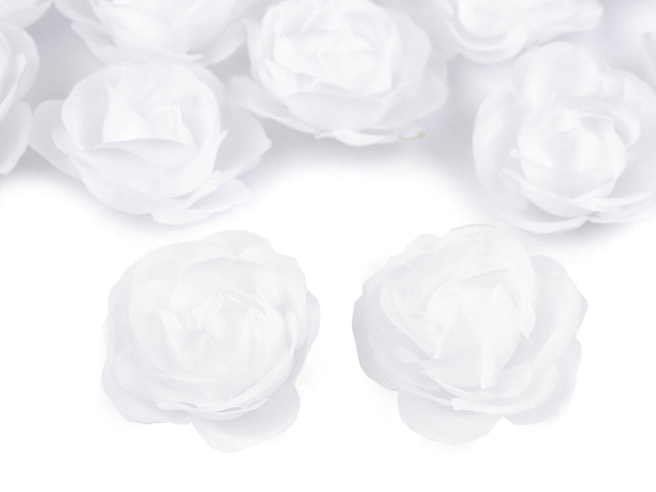 Trandafiri decor,  ø3,5 cm - Albastru deschis (4 Bucăți)