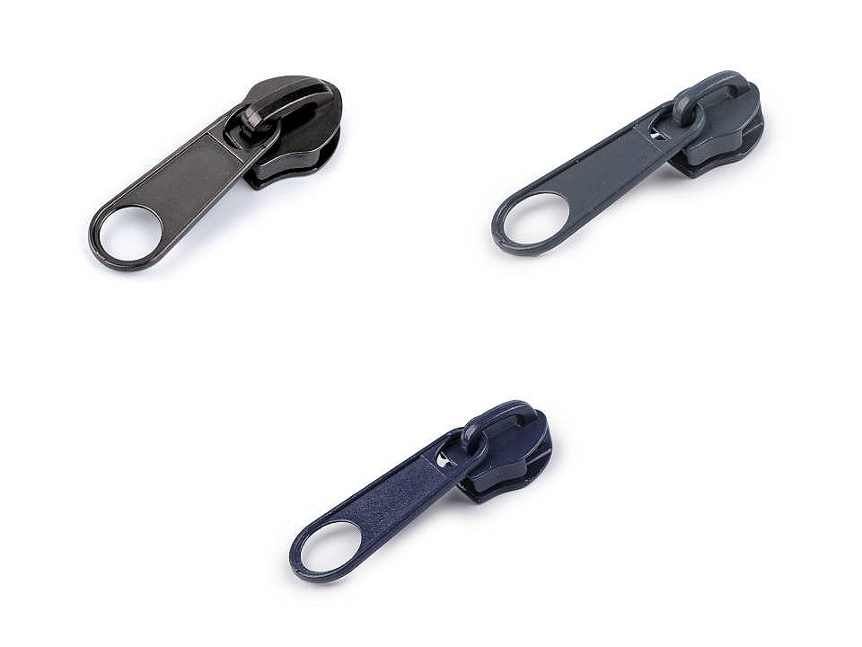 Cursor fermoar spiralat no 10 - Nichel negru (2 Bucăți)