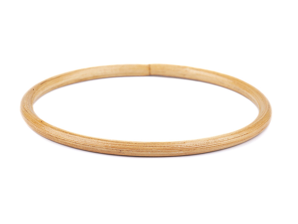 Mânere bambus geantă / cerc pentru prinzător de vise, ø15 cm - Bambus deschis (12 Bucăți)