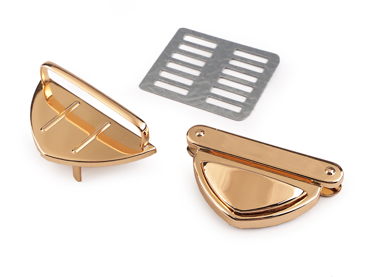 Închizătoare geantă 35x52 mm - Auriu rose (1 Set)