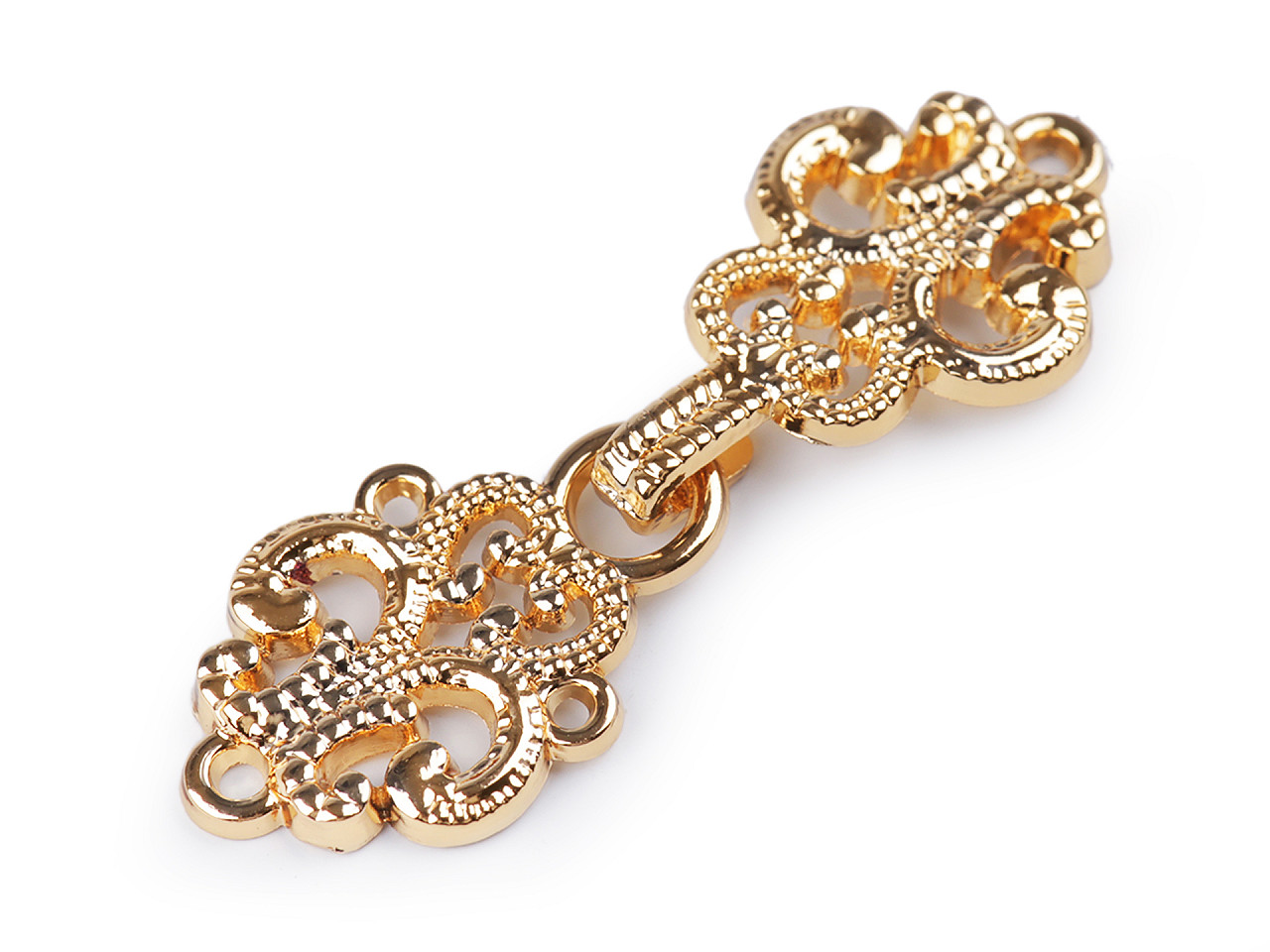 Închizătoare decorativă filigranată - Nichel negru (4 Perechi)