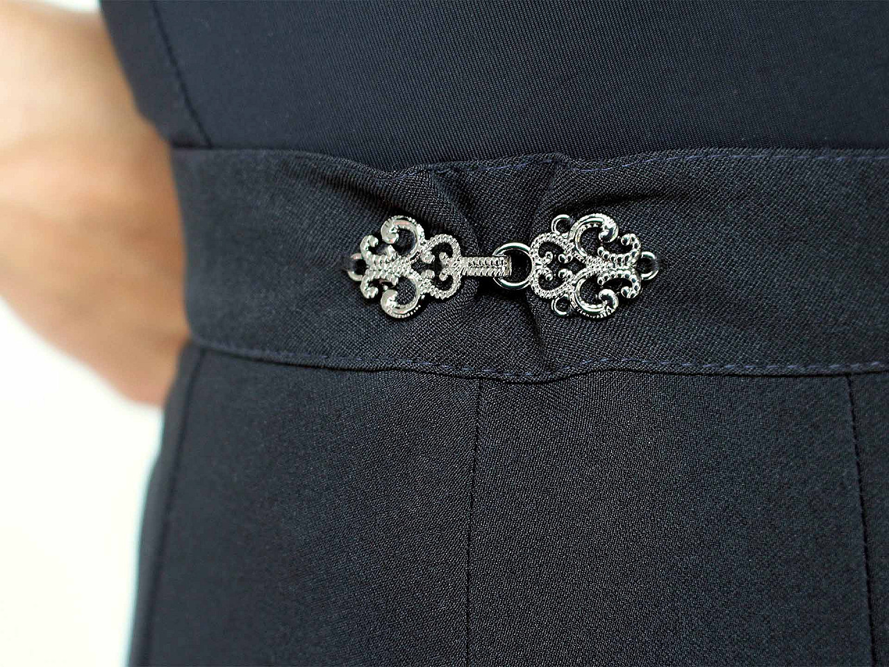 Închizătoare decorativă filigranată - Nichel negru (4 Perechi)