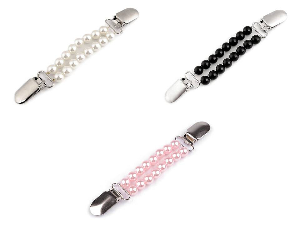 Clips cu perle cardigan / închizătoare cardigan - Roz vintage (1 Bucată)