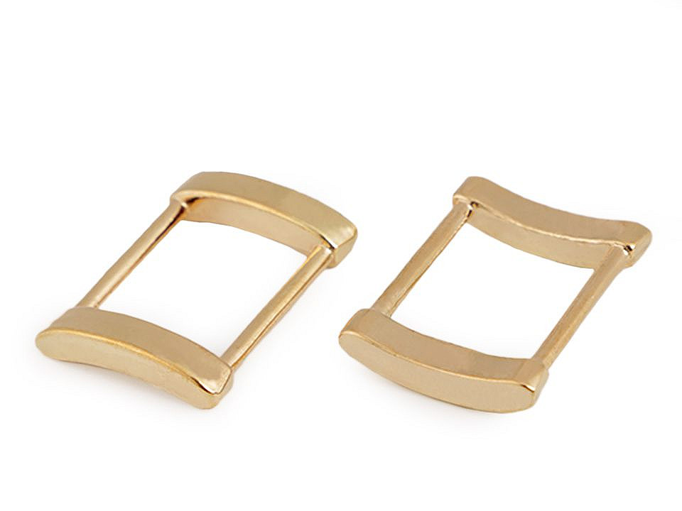 Cataramă decorativă dreptunghiulară, lățime 20 mm - Nichel (4 Bucăți)