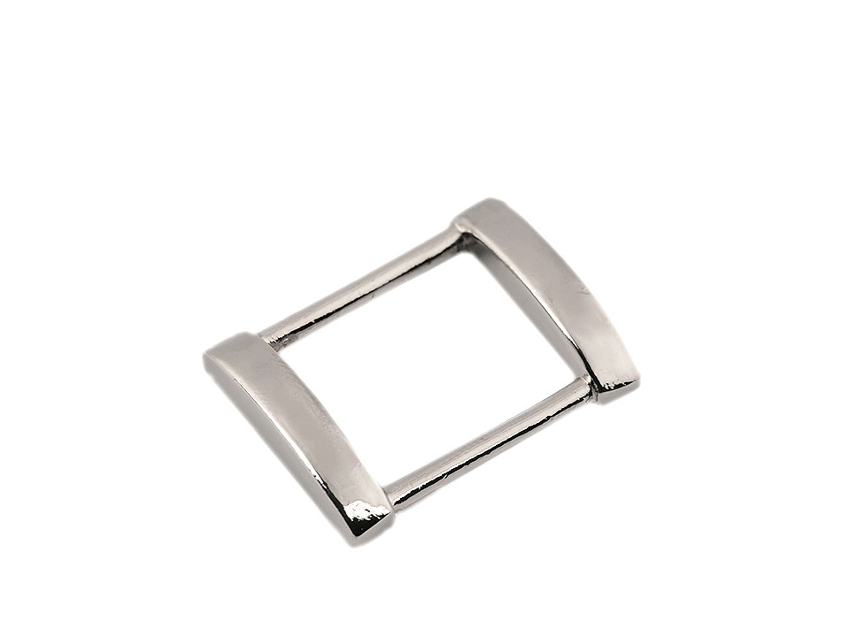 Cataramă decorativă dreptunghiulară, lățime 20 mm - Nichel (4 Bucăți)