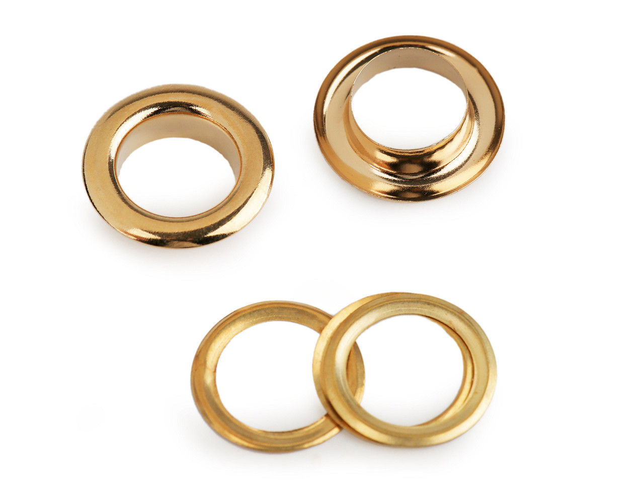 Ocheți metalici inoxidabili, ø10 mm - Alamă antică (10 Perechi)