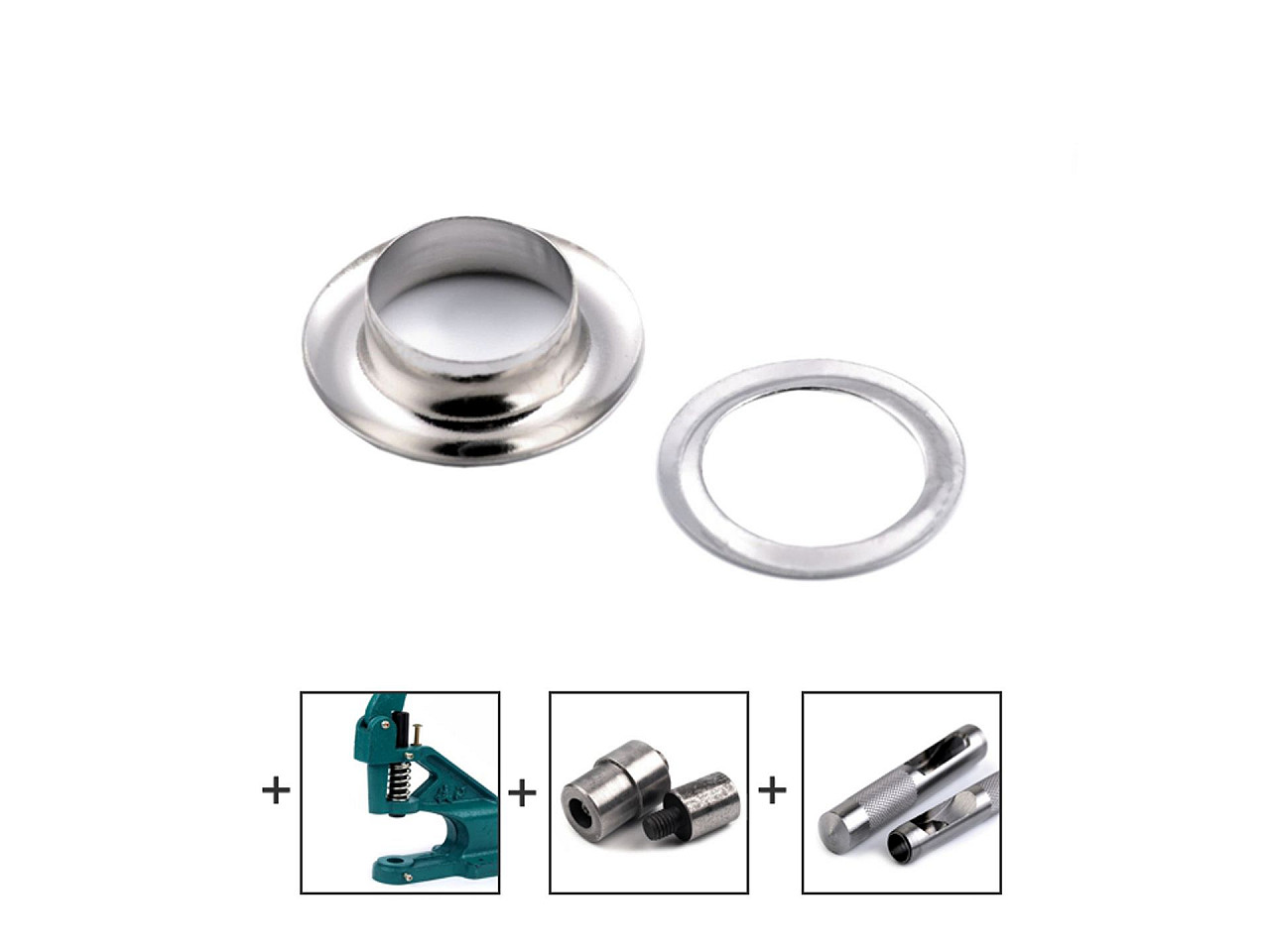 Ocheți metalici inoxidabili, ø10 mm - Alamă antică (10 Perechi)