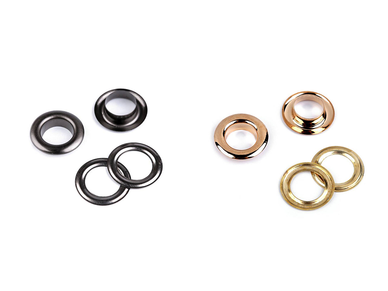 Ocheți metalici, ø12 mm - Alamă antică (50 Perechi)