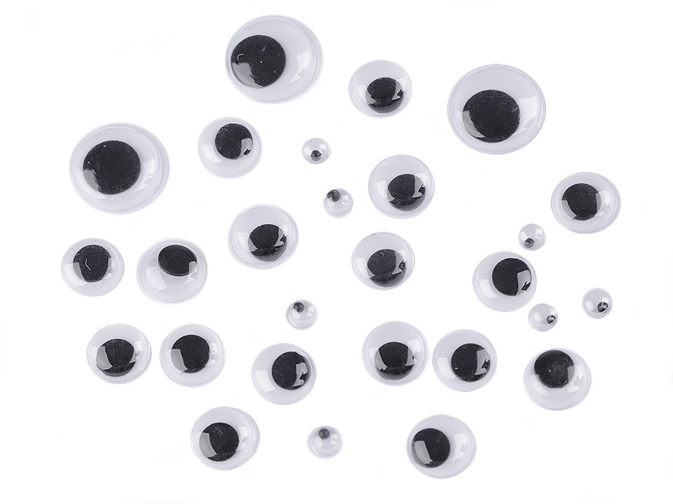 Ochi mobili pentru jucării, mix mărimi - Mix (24 Saci)