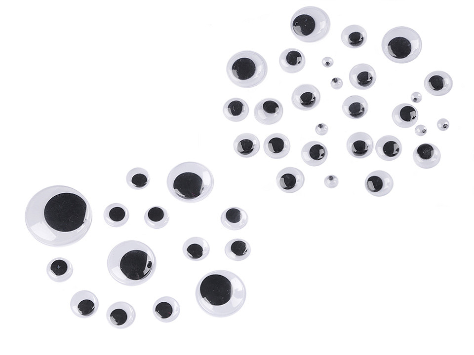 Ochi mobili pentru jucării, mix mărimi - Mix (24 Saci)