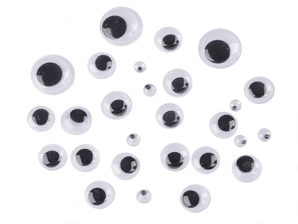 Ochi mobili pentru jucării, mix mărimi - Mix (24 Saci)