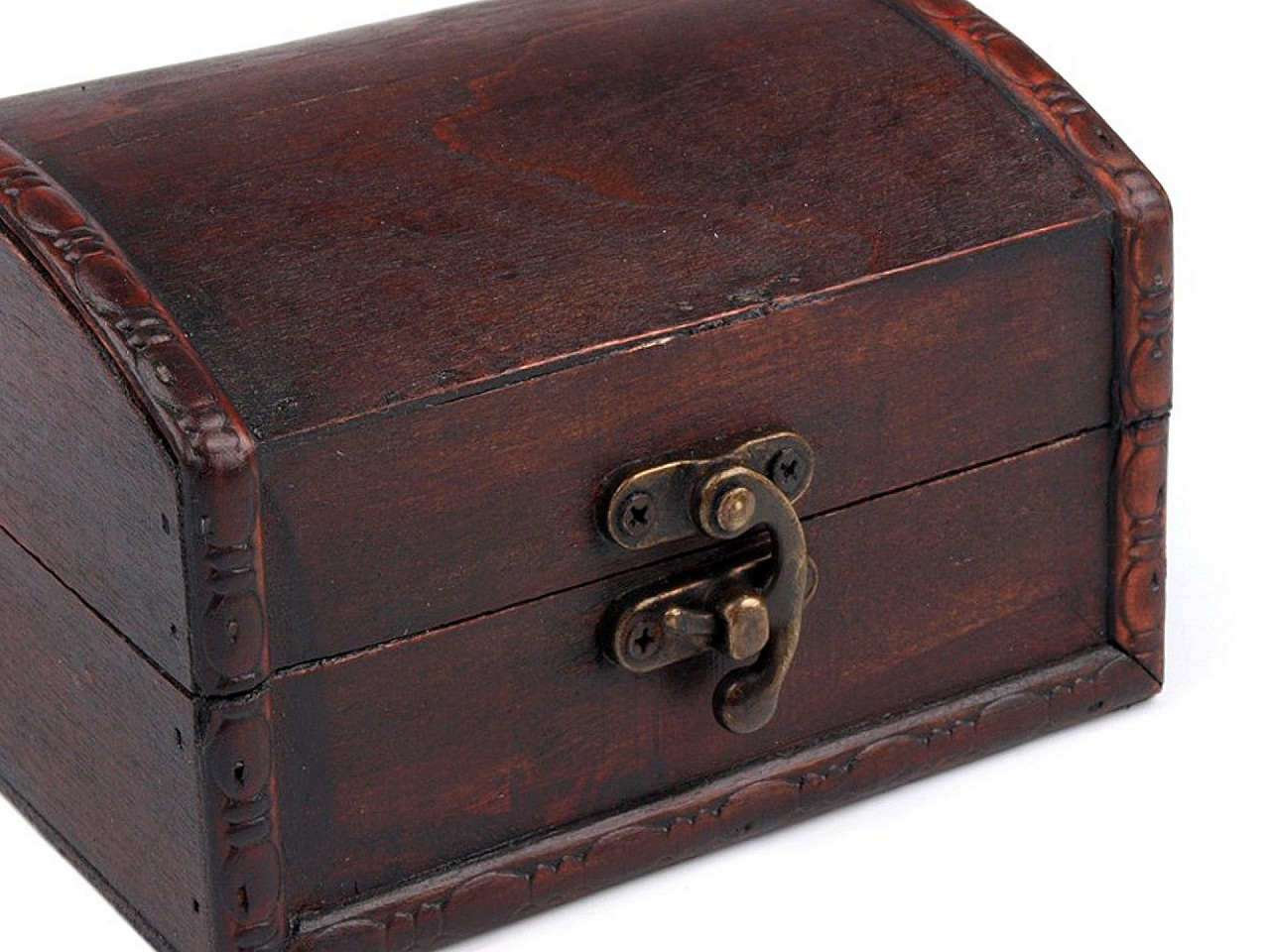 Închizătoare metalică cutie - Alamă antică (1 Set)