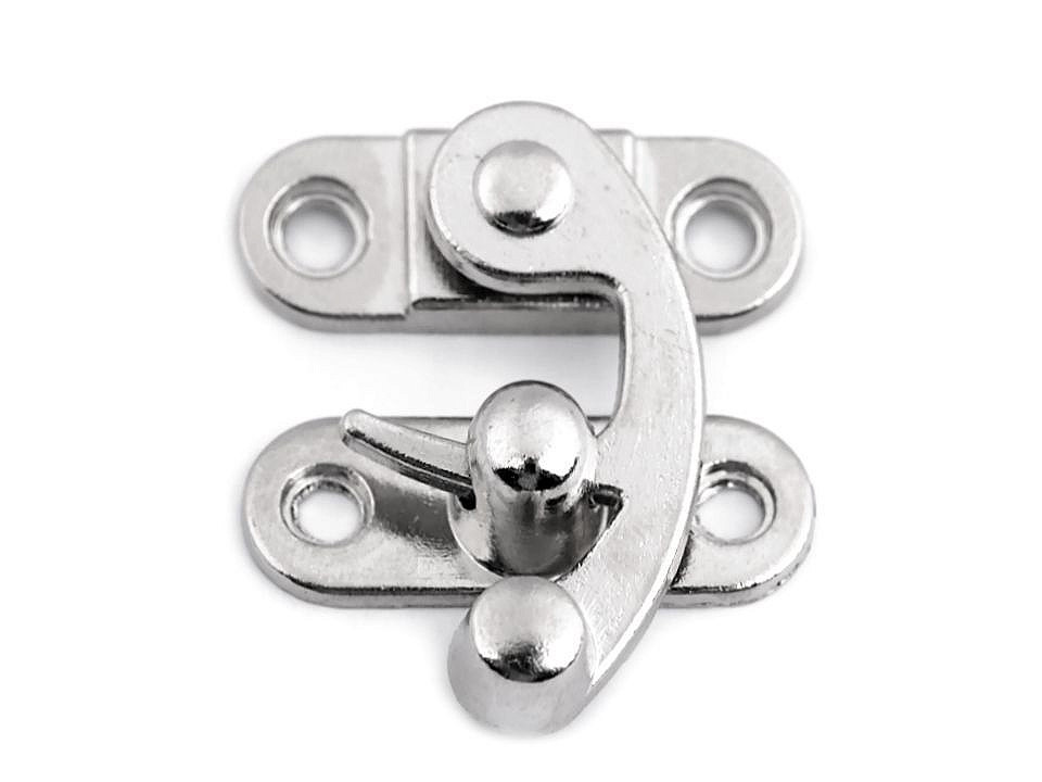 Închizătoare metalică cutie - Alamă antică (1 Set)