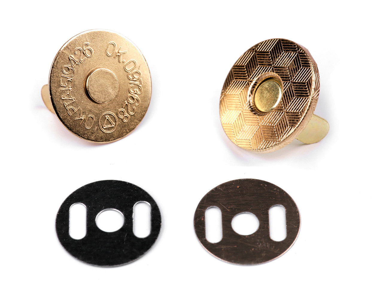 Închizatori / capse magnetice, ø18 mm - Nichel negru (5 Seturi)