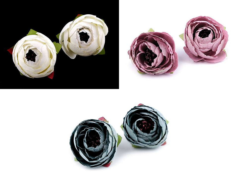 Piciorul cocoșului decor ø4 cm - Roz vintage (10 Bucăți)