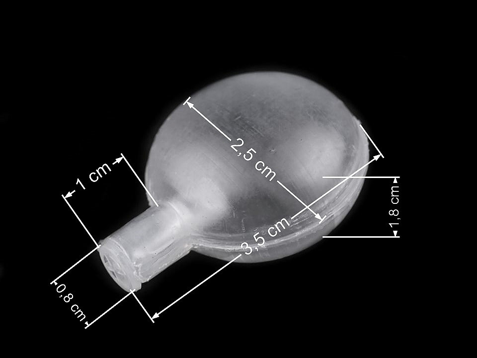 Piuitoare pentru jucării, ø25 mm - Transparent (25 Bucăți)