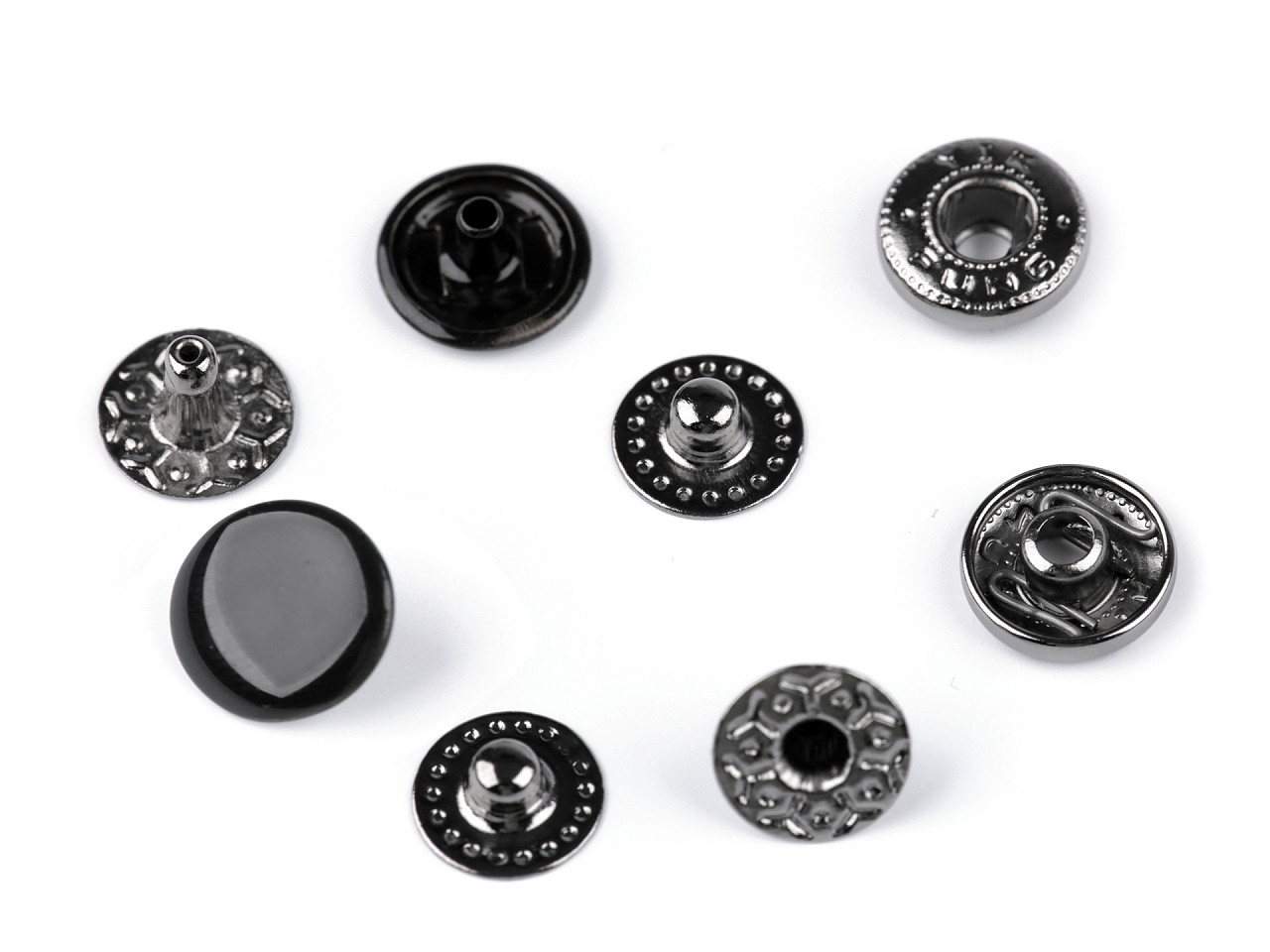 Capse metalice, ø10 mm - Alamă antică (50 Seturi)