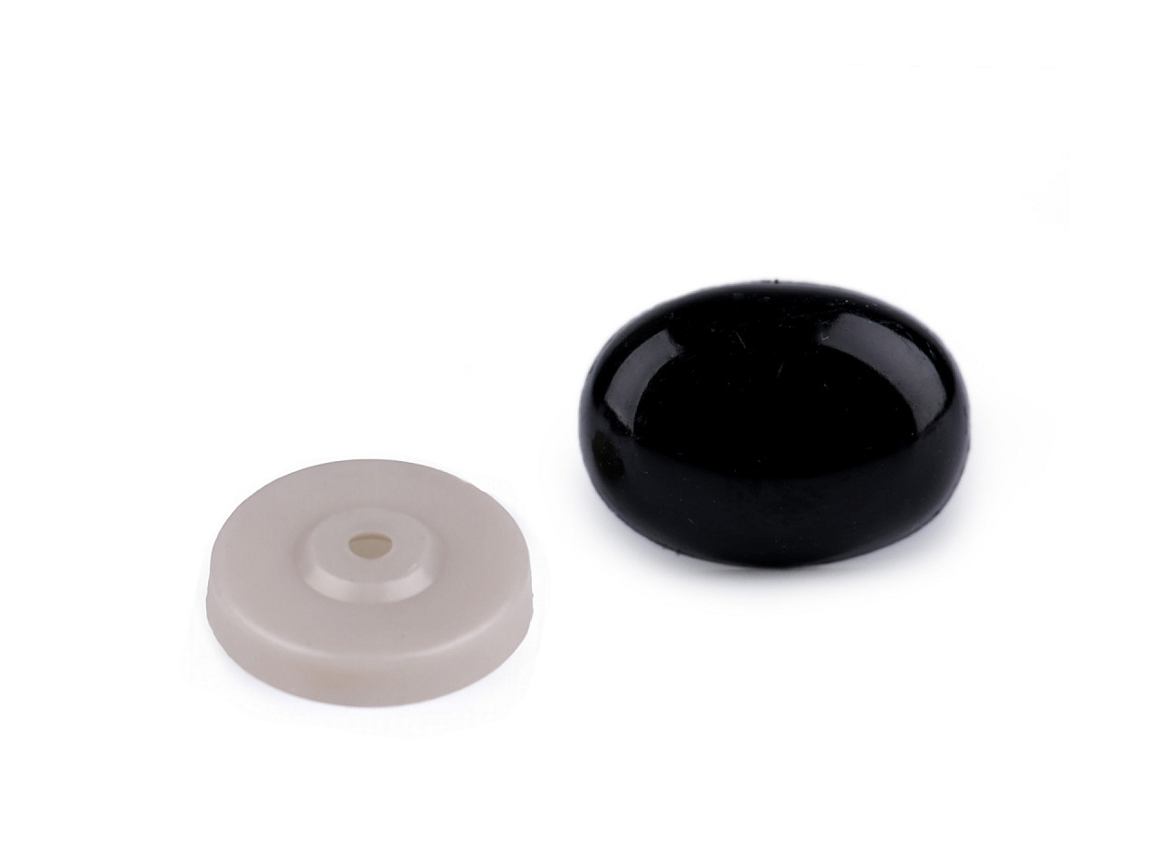 Nas / ochi pentru jucării cu dispozitiv de siguranță, 11x15 mm - Negru (5 Seturi)