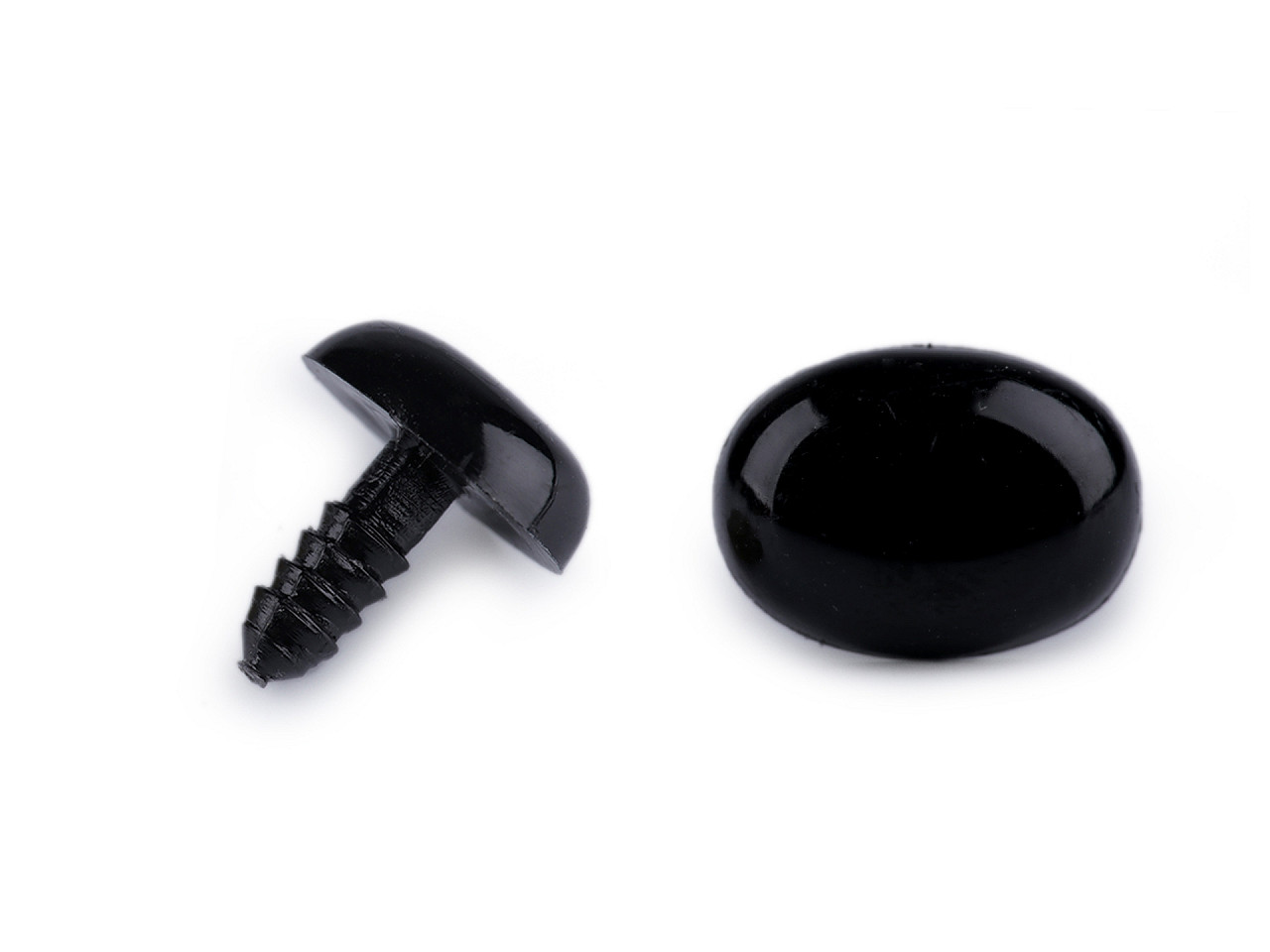 Nas / ochi pentru jucării cu dispozitiv de siguranță, 11x15 mm - Negru (5 Seturi)