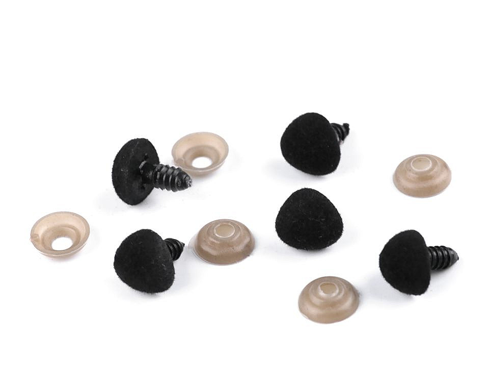 Nas pentru jucării cu dispozitiv de siguranță, 14x15 mm - Roz pudrat (5 Seturi)