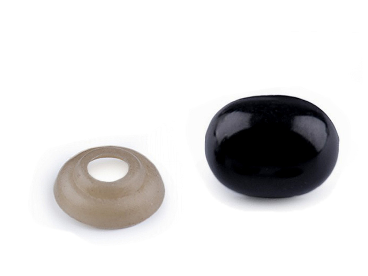 Nas / ochi pentru jucării cu dispozitiv de siguranță, 13x16 mm - Negru (500 Seturi)