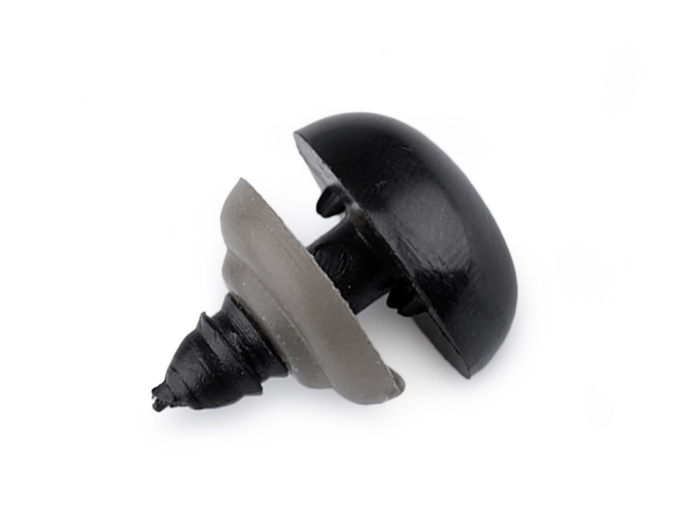 Nas / ochi pentru jucării cu dispozitiv de siguranță, 13x16 mm - Negru (500 Seturi)
