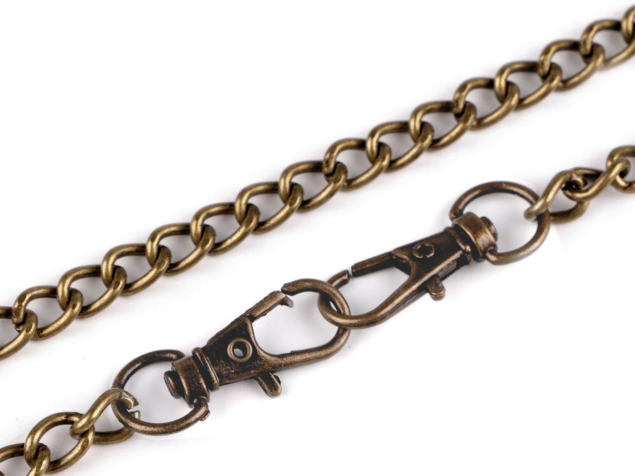 Lanț cu carabină pentru poșete, 120 cm - Nichel (1 Bucată)