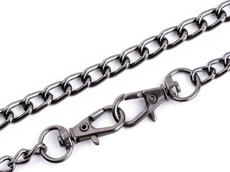 Lanț cu carabină pentru poșete, 120 cm - Nichel (1 Bucată)