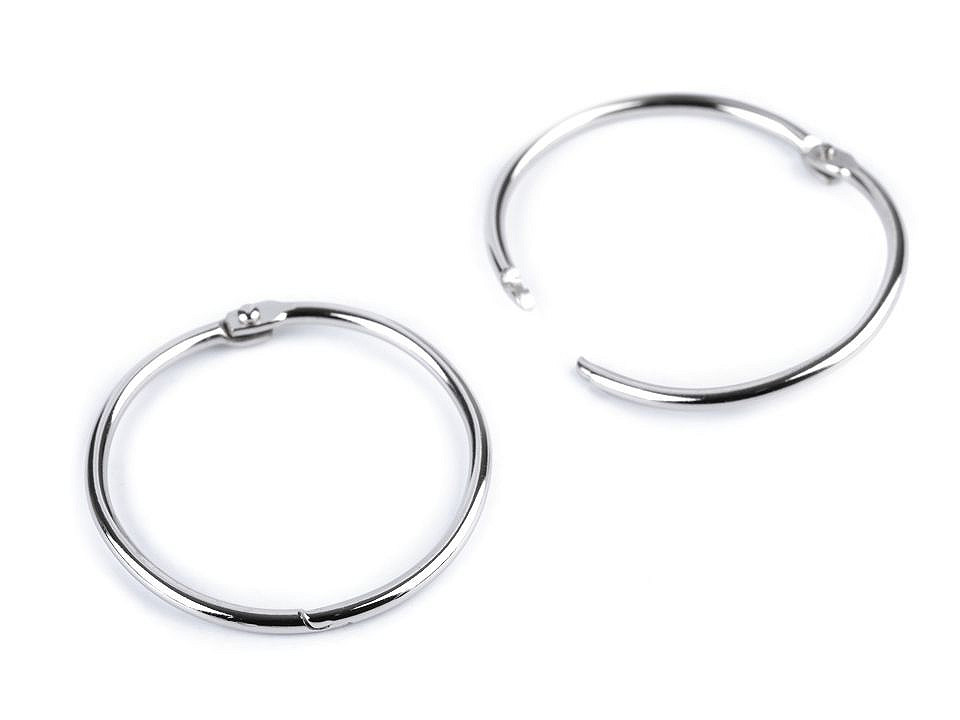 Inel cărți, albume, quiet book - Nichel (10 Bucăți)