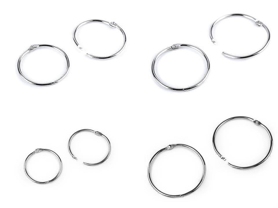 Inel cărți, albume, quiet book - Nichel (10 Bucăți)