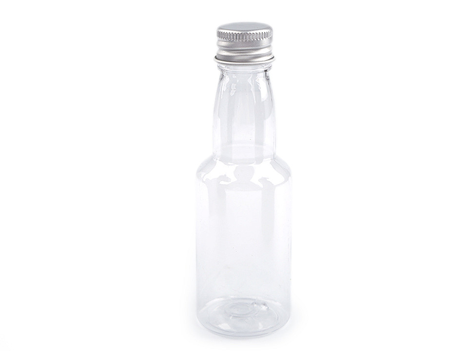 Sticluță de plastic cu capac - Transparent (10 Fiole)