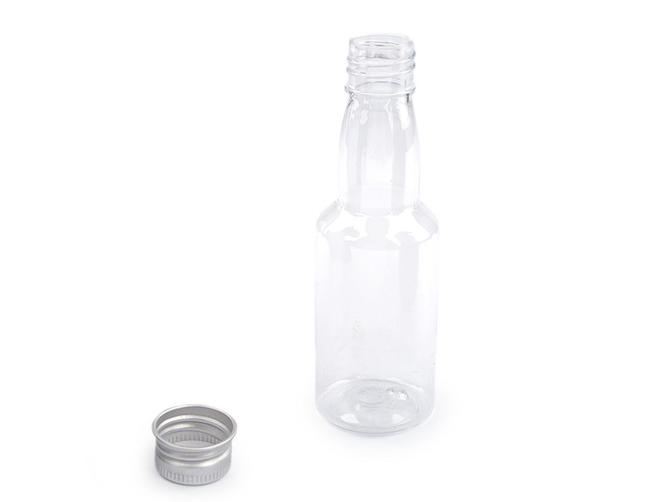Sticluță de plastic cu capac - Transparent (10 Fiole)