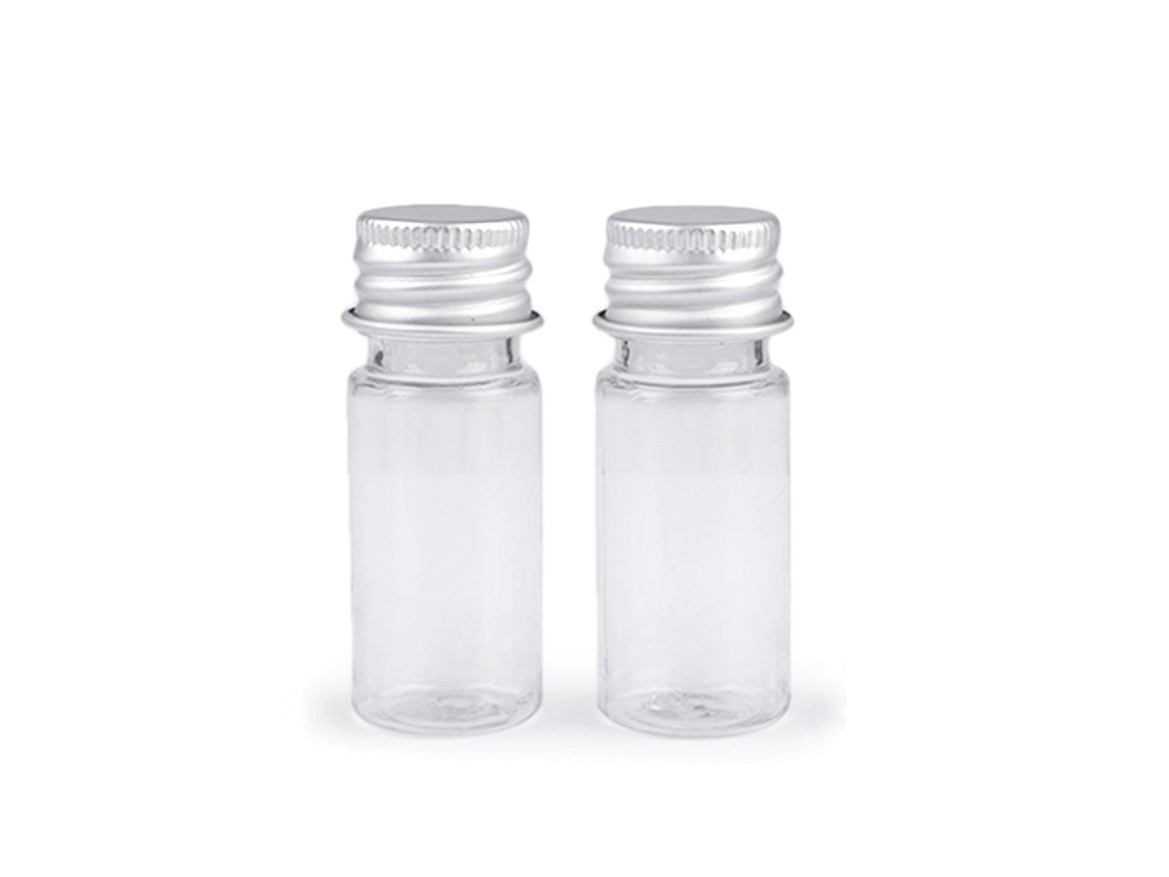 Sticluță de plastic cu capac - Transparent (2 Fiole)