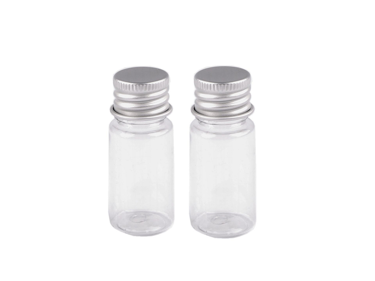 Sticluță de plastic cu capac - Transparent (2 Fiole)