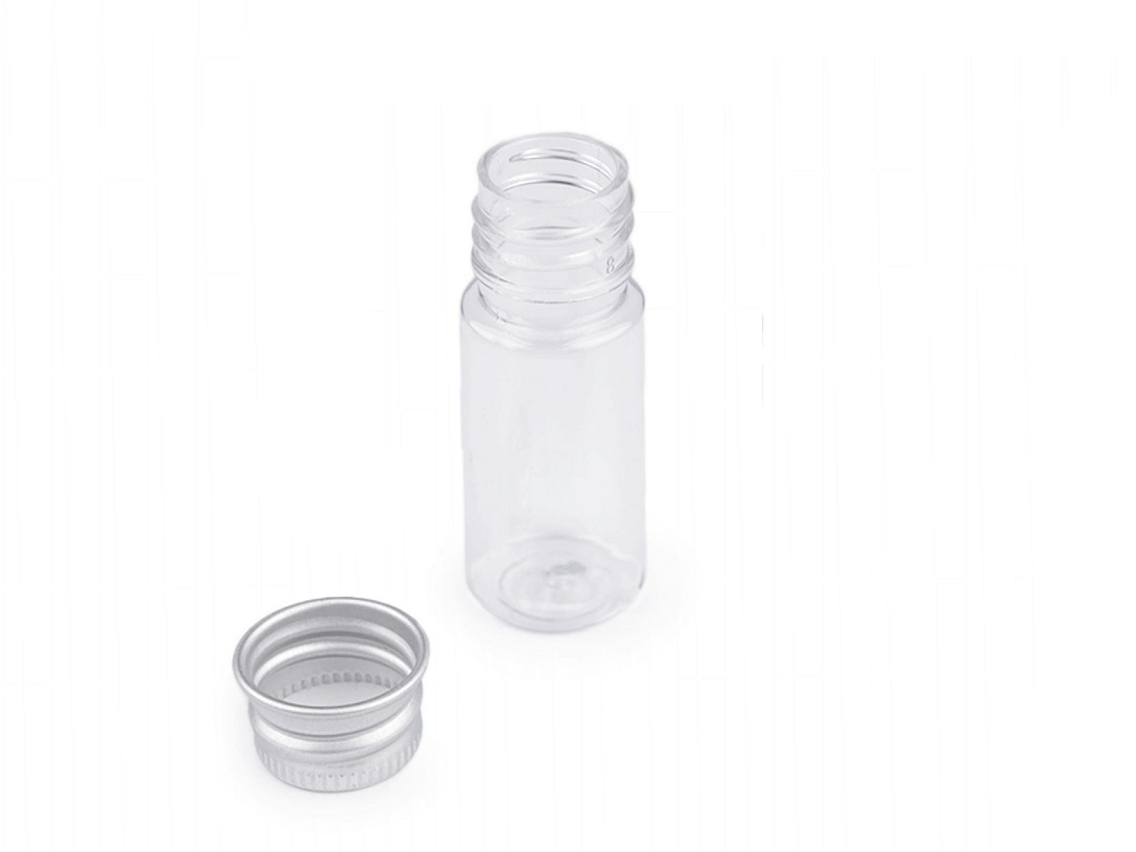 Sticluță de plastic cu capac - Transparent (2 Fiole)