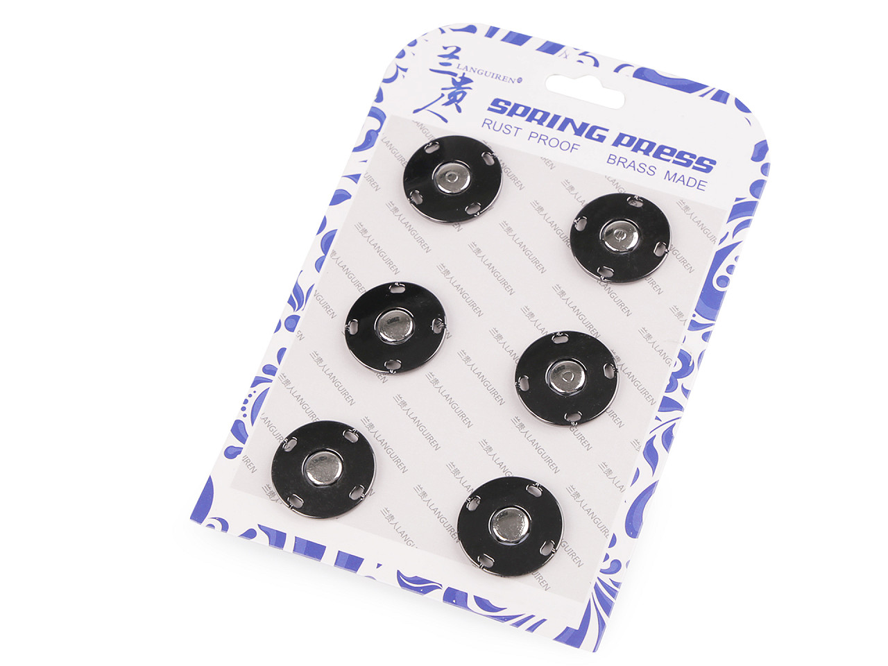 Capse de cusut decorative, ø20 mm - Nichel (6 Perechi)