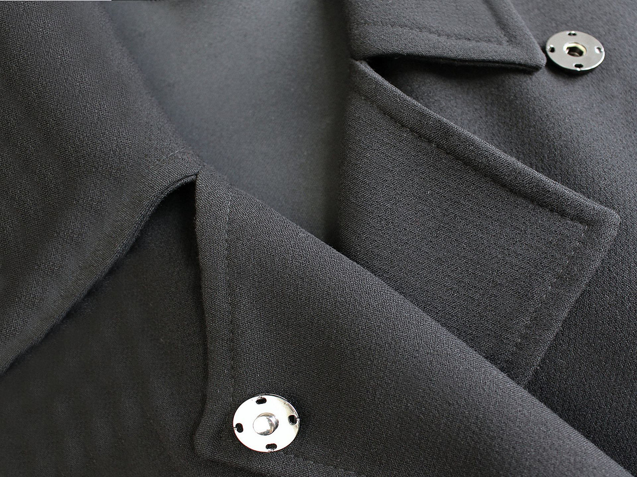 Capse de cusut decorative, ø20 mm - Nichel (6 Perechi)