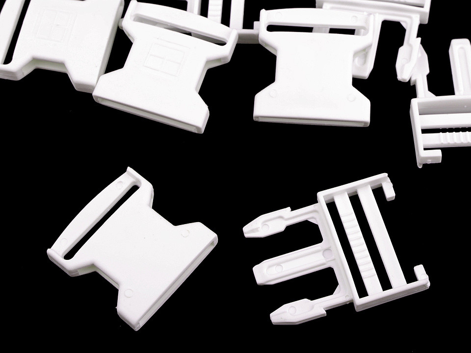 Cataramă trident, lățime 40 mm - Negru (5 Perechi)