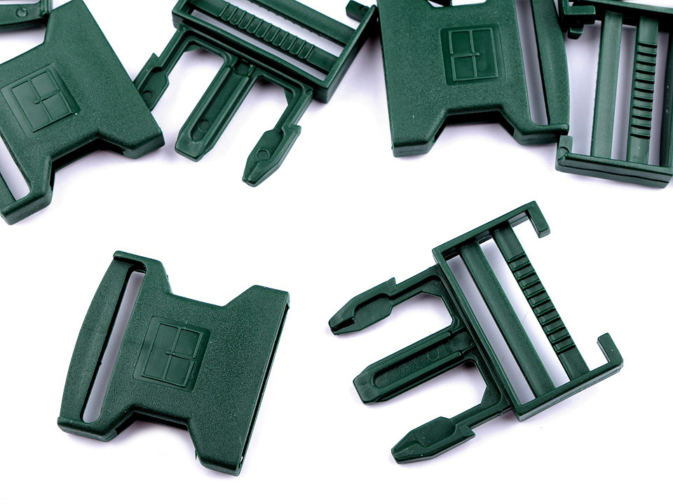 Cataramă trident, lățime 40 mm - Negru (5 Perechi)