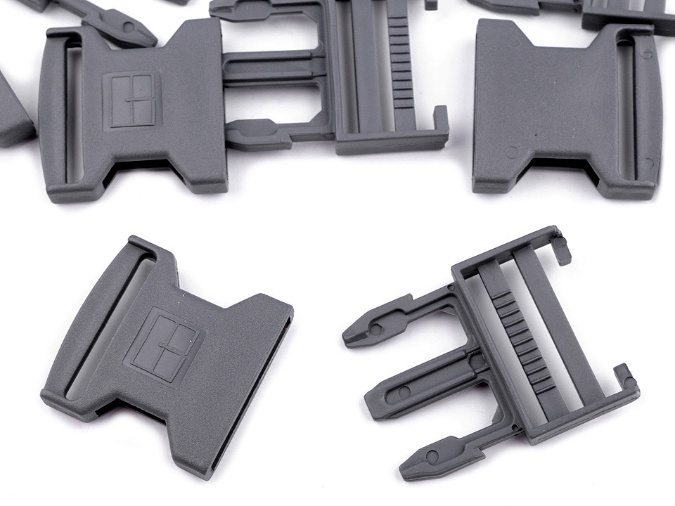 Cataramă trident, lățime 40 mm - Negru (5 Perechi)